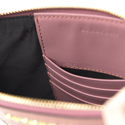 Burberry Haymarket Check Peyton Crossbody Clutch Bag Dusty Pink 10 of 11