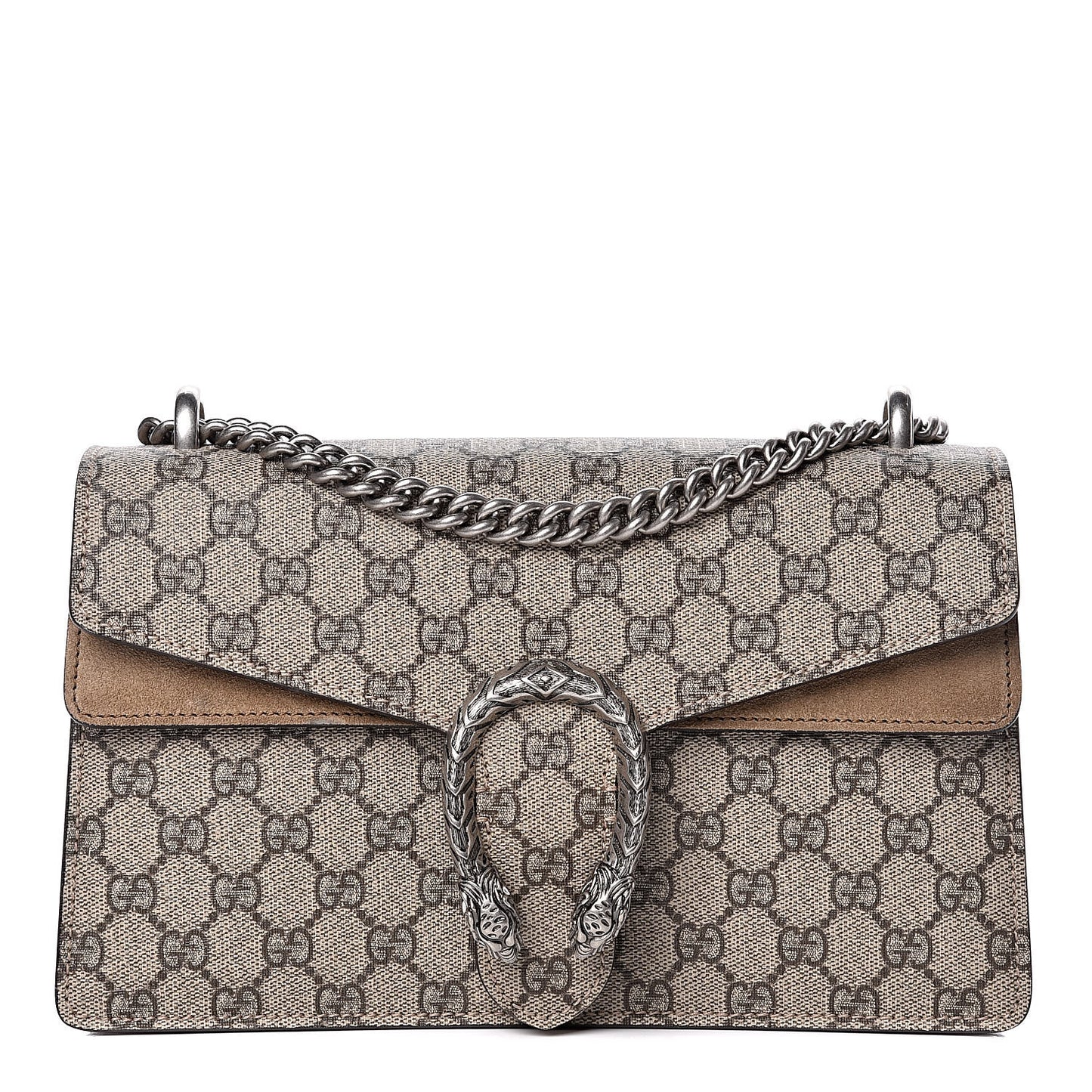 GG Supreme Monogram Small Dionysus Shoulder Bag Taupe