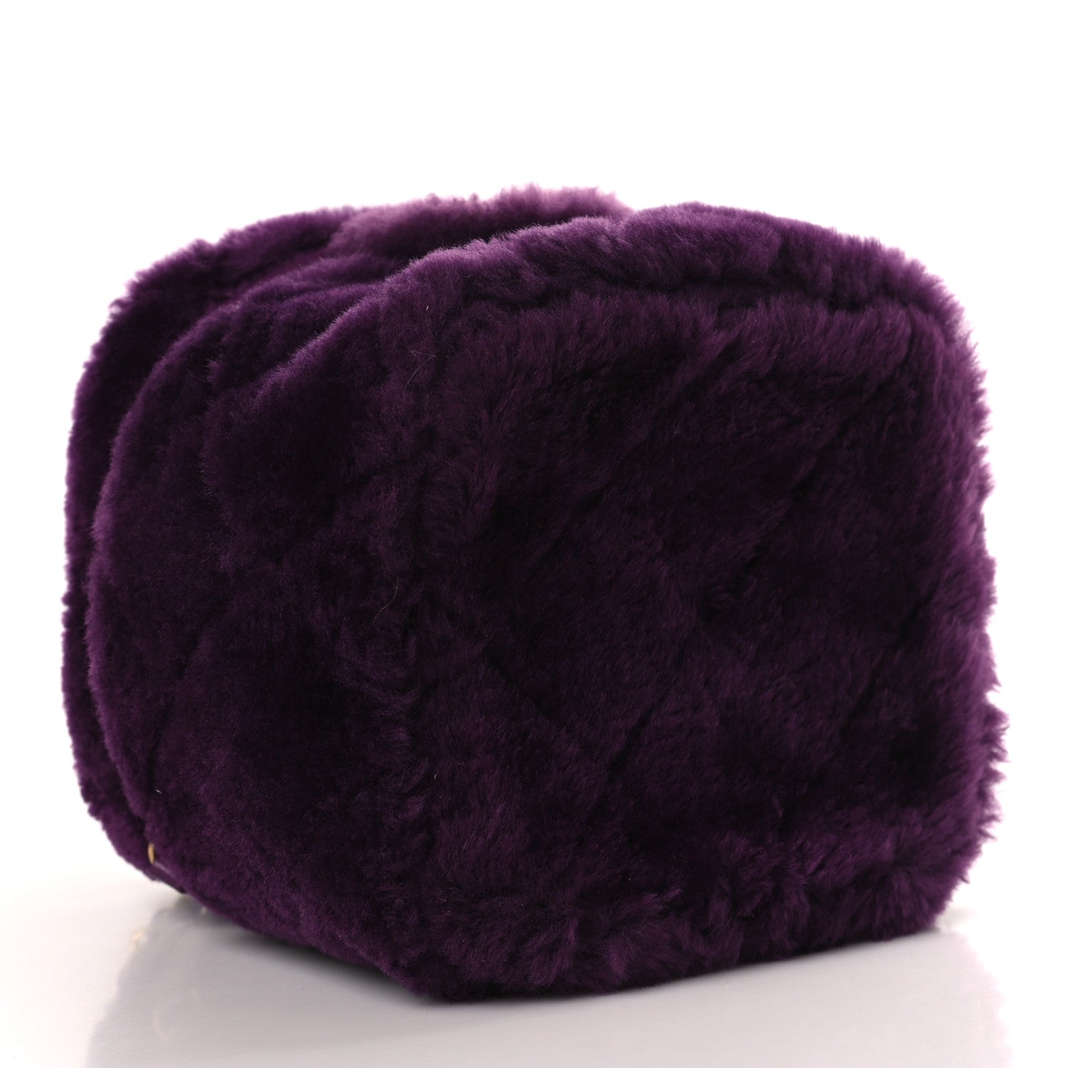 Chanel Shearling Lambskin Quilted Small Vanity Case Purple 4 of 9