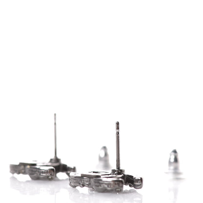 Chanel Ruthenium Crystal CC Earrings 3 of 5
