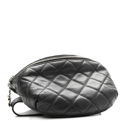 Chanel Grained Calfskin Quilted Waist Belt Bag Black 4 of 11