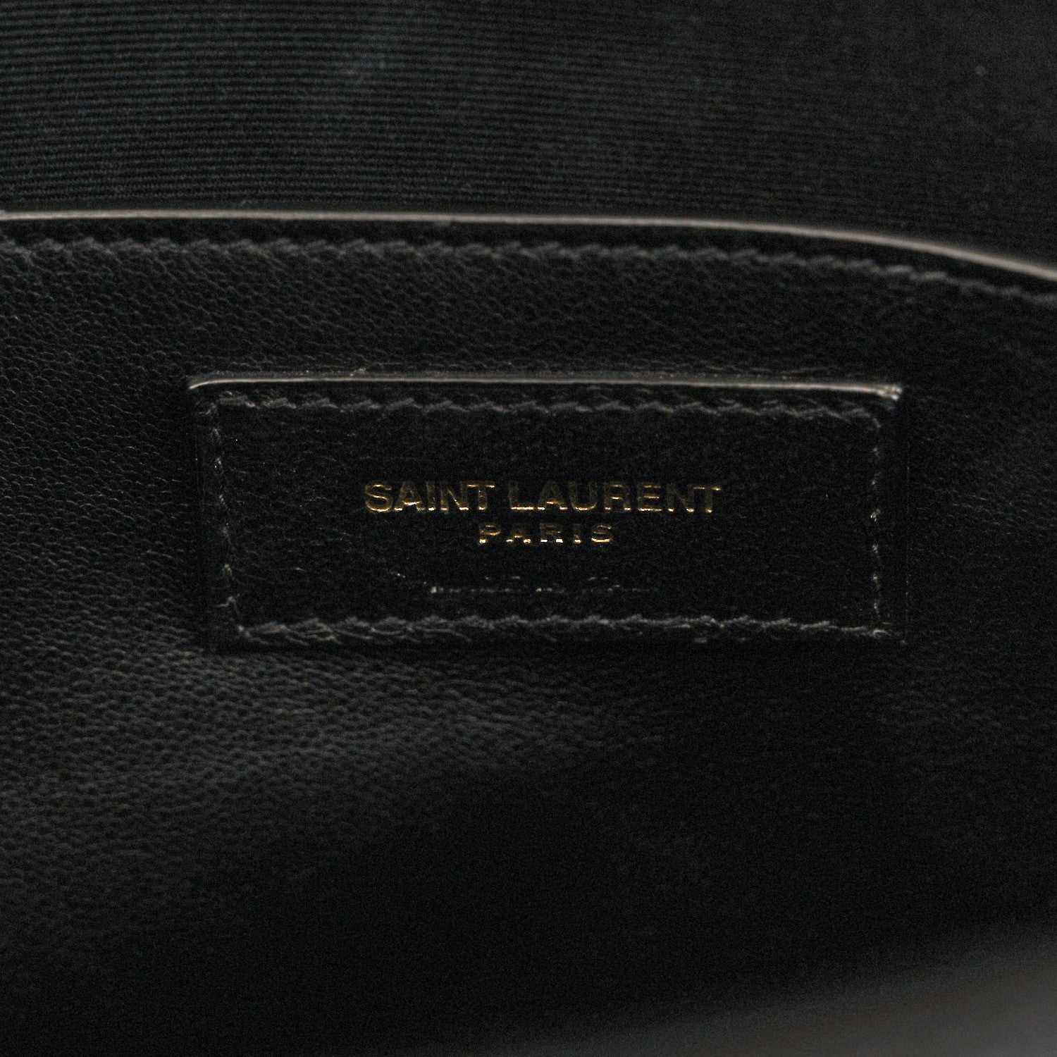 Saint Laurent Shiny Calfskin Crocodile Embossed Manhattan Baguette Black 6 of 13