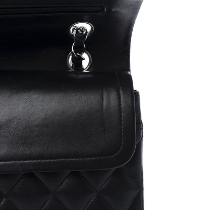 Chanel Lambskin Quilted Medium Double Flap Black 13 of 21
