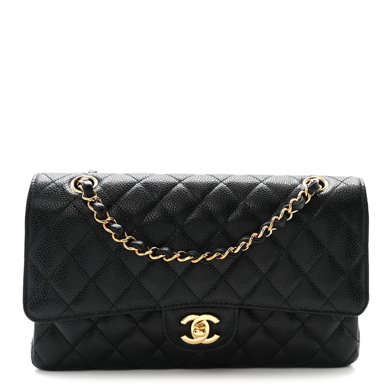 Chanel Caviar Quilted Medium Double Flap Black 1 of 10