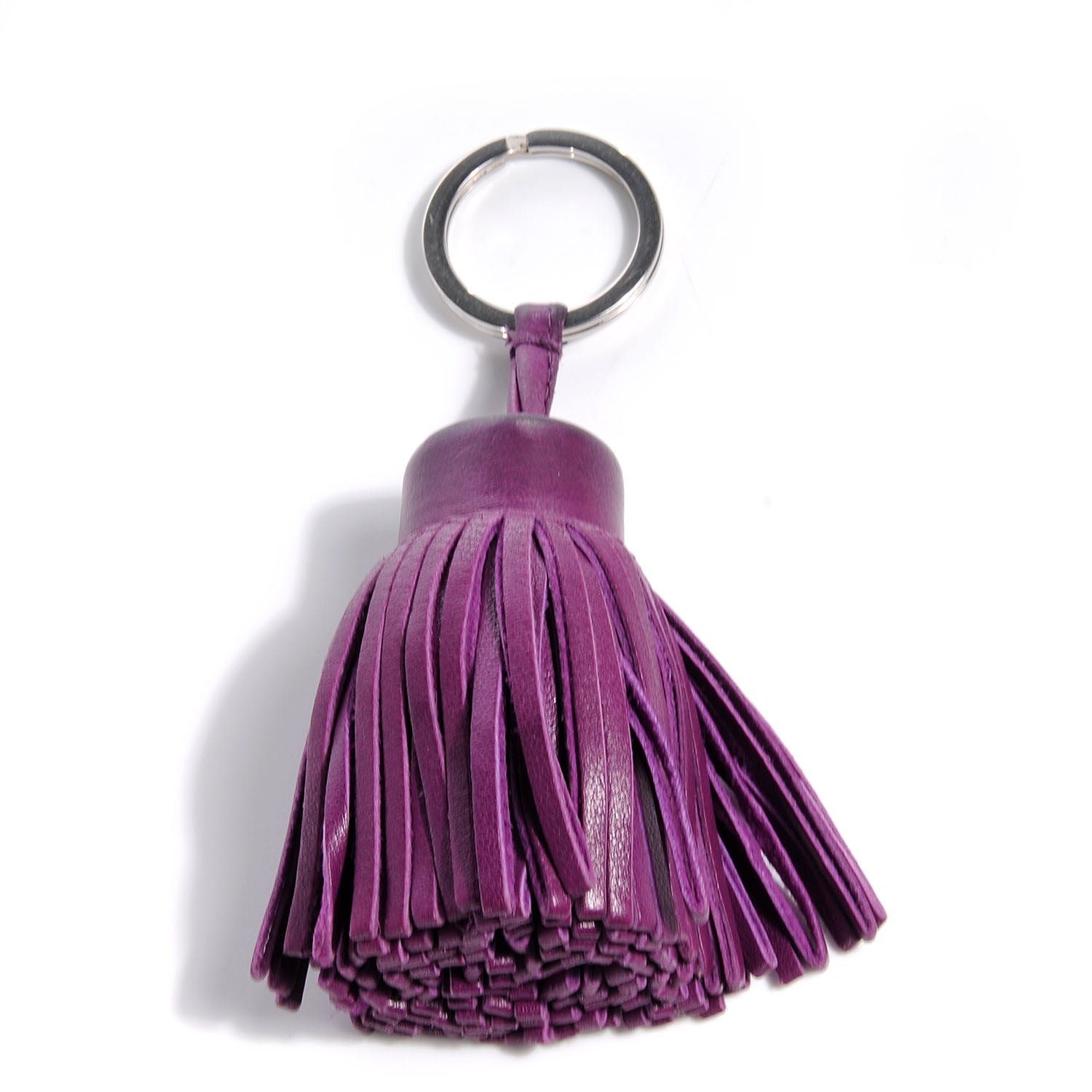 Hermes Leather Carmen Tassel Key Chain Violet 1 of 5
