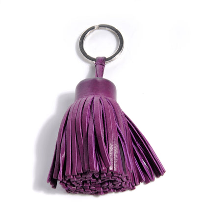 Hermes Leather Carmen Tassel Key Chain Violet 1 of 5