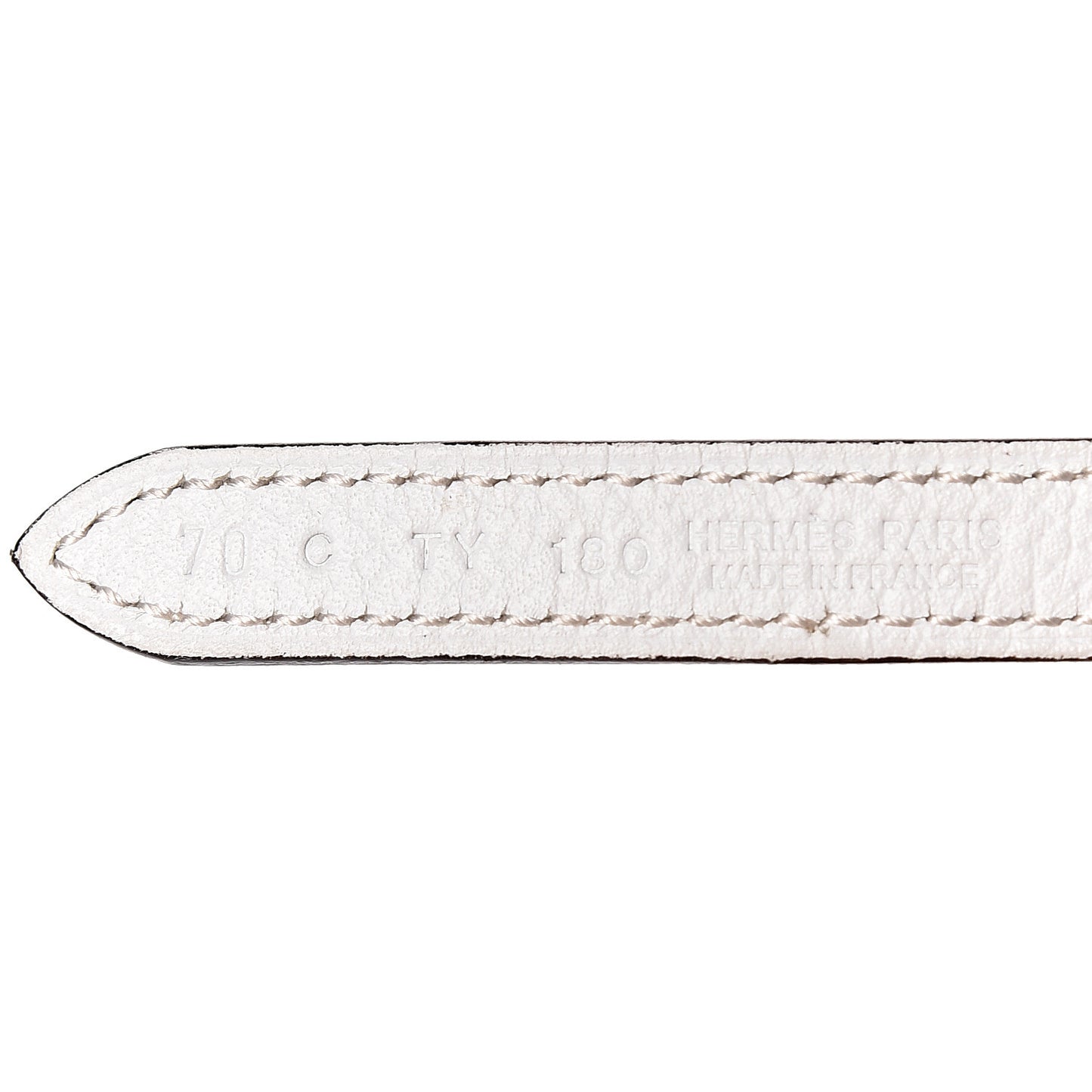 Swift Epsom 13mm Mini Laquee Reversible Belt 70 Etoupe White
