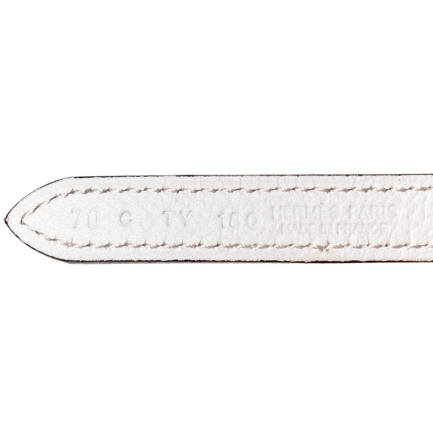 Hermes Swift Epsom 13mm Mini Laquee Reversible Belt 70 Etoupe White 4 of 7