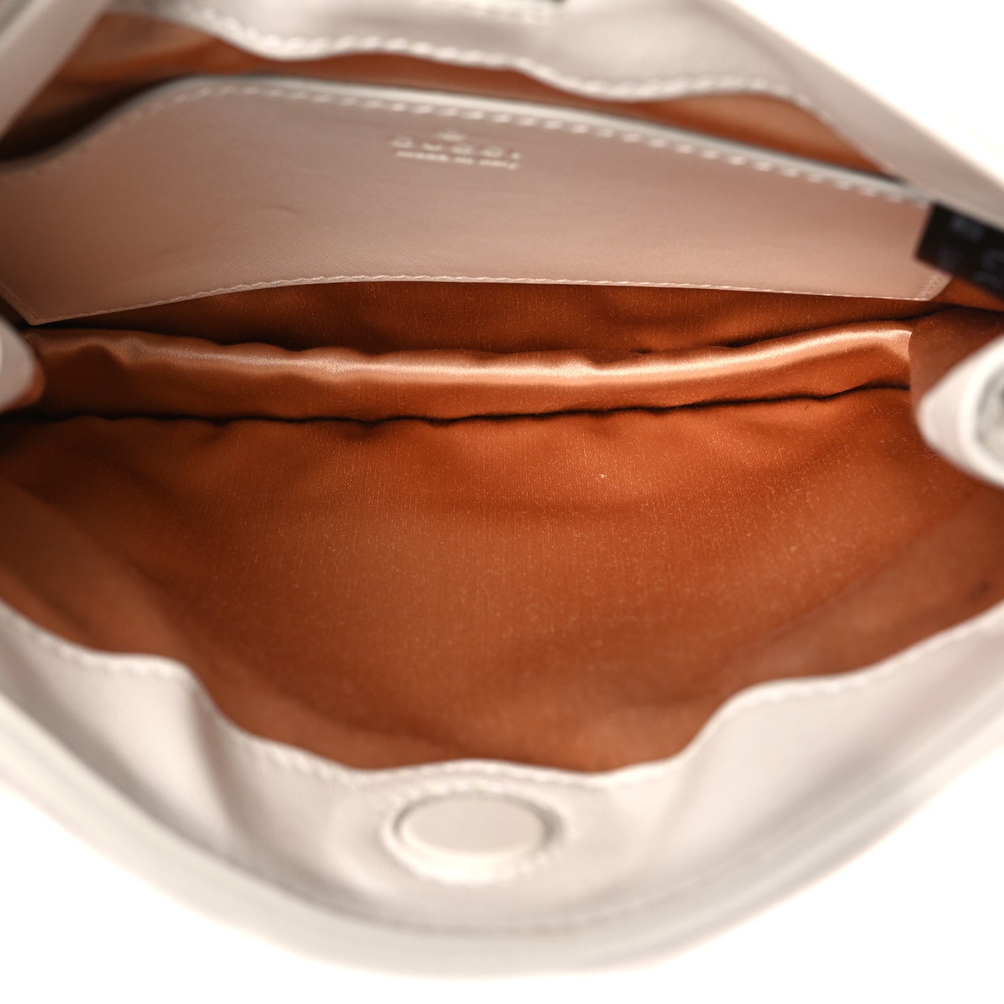 Calfskin Horsebit Slim Shoulder Bag White
