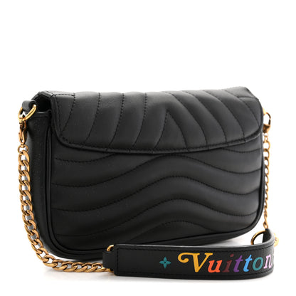 Louis Vuitton Calfskin New Wave Chain Pochette Black 3 of 10