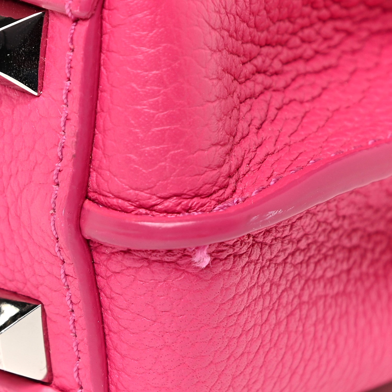 MCM Grained Calfskin X-Mini Milla Tote Beetroot Pink 12 of 16