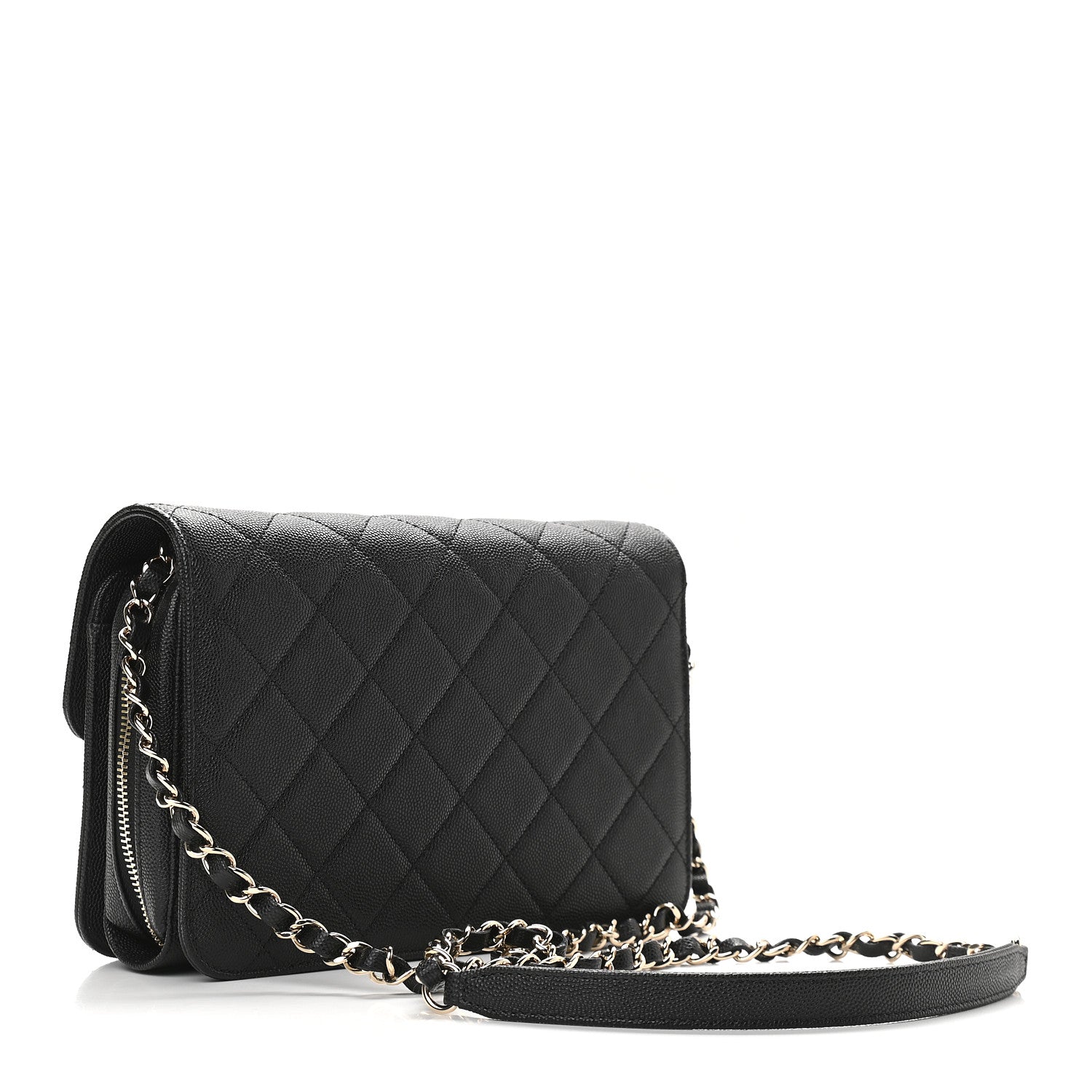 Chanel Caviar Quilted Large Like A Wallet Flap Black 2 of 8