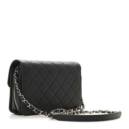 Chanel Caviar Quilted Large Like A Wallet Flap Black 2 of 8