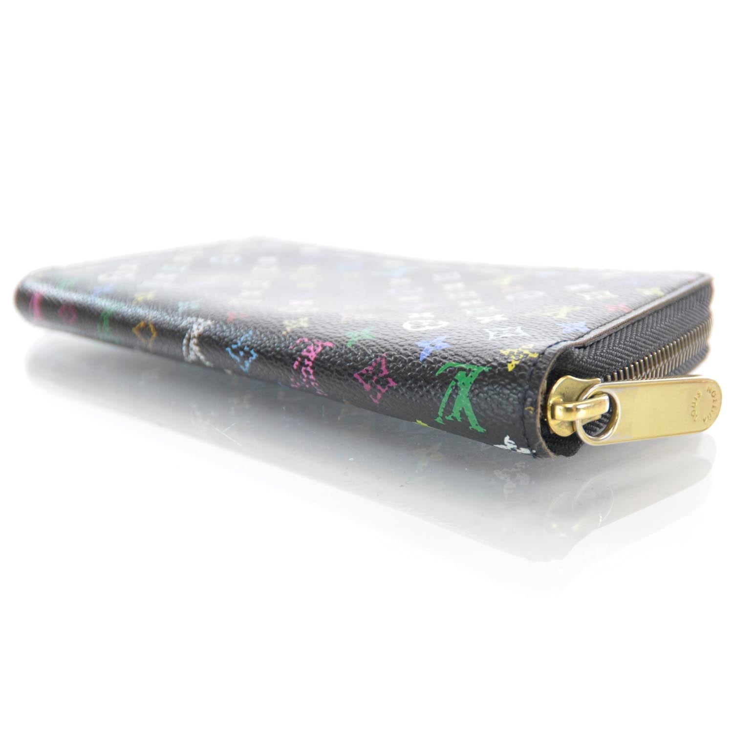 Louis Vuitton Monogram Multicolor Zippy Wallet Black 3 of 7