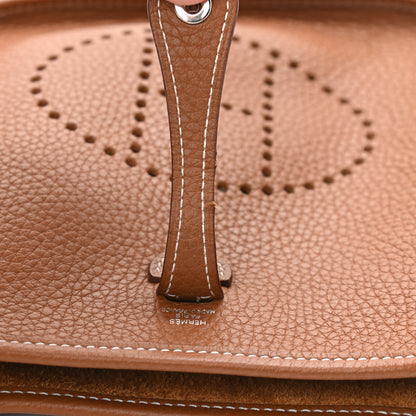 Hermes Taurillon Clemence Allegro Evelyne TPM Gold Cornaline White 9 of 12