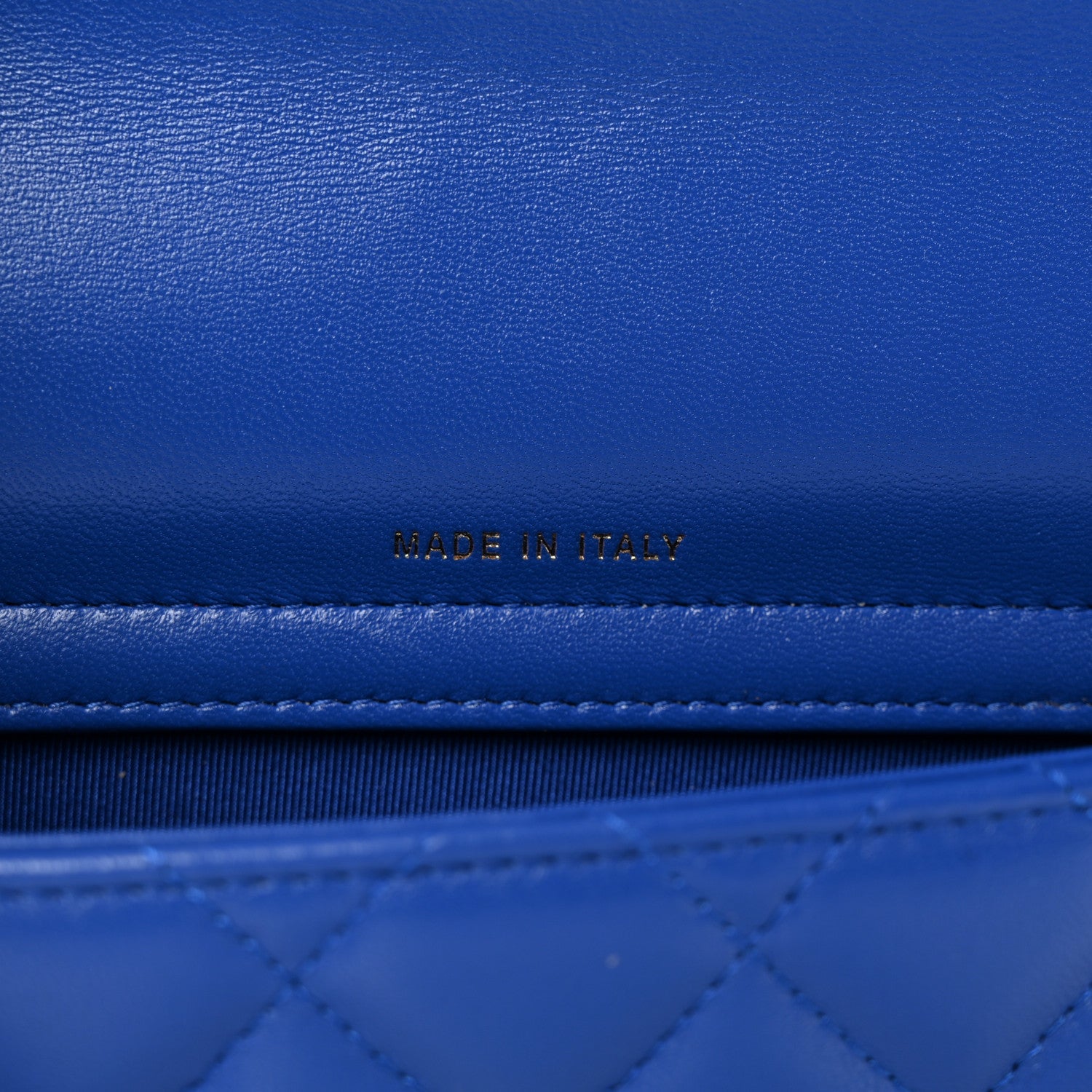 Chanel Lambskin Quilted Flap Phone Holder With Chain Blue 7 of 12