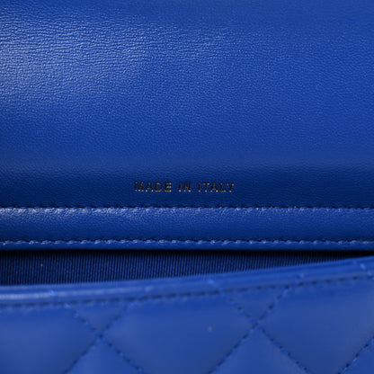 Chanel Lambskin Quilted Flap Phone Holder With Chain Blue 7 of 12