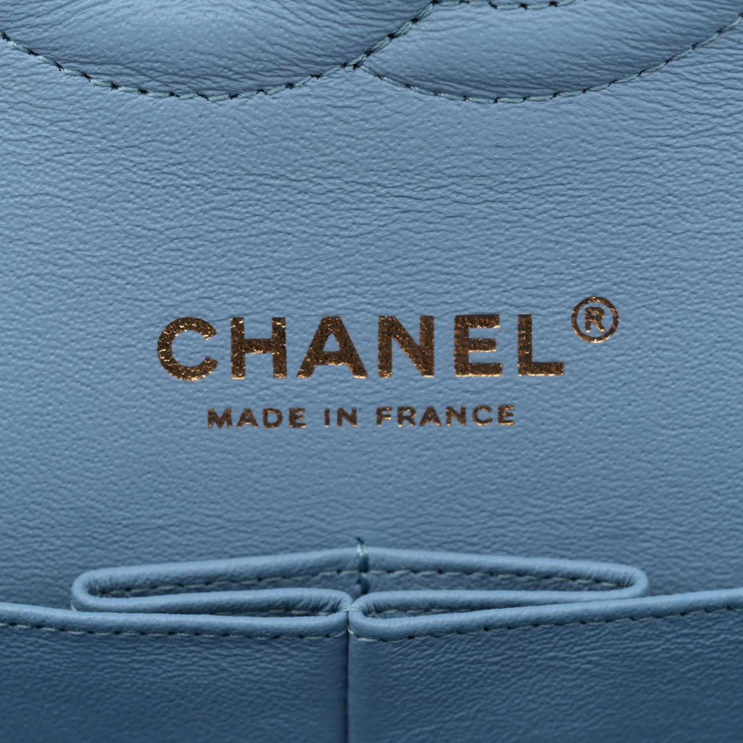 Chanel Lambskin Quilted Medium Double Flap  Light Blue 6 of 11