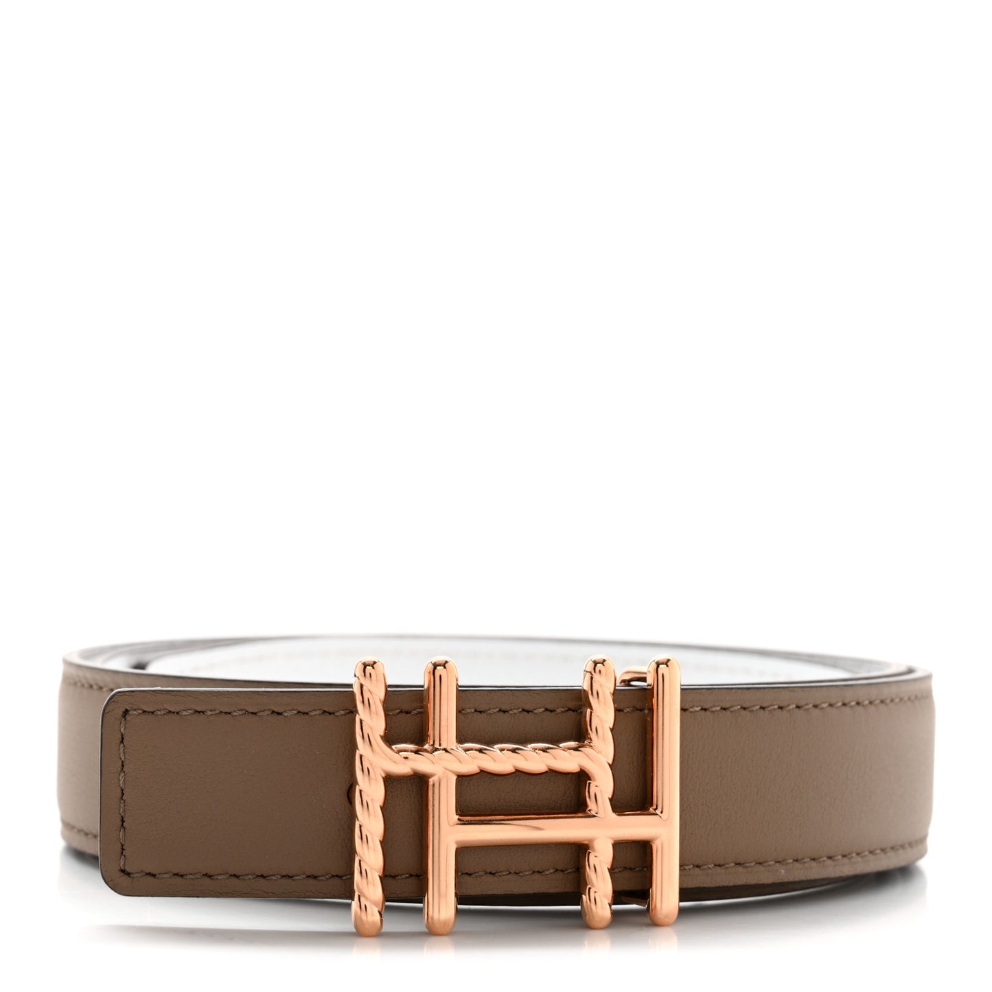Swift Epsom 24mm H au Carre Twist Belt Nata Etoupe