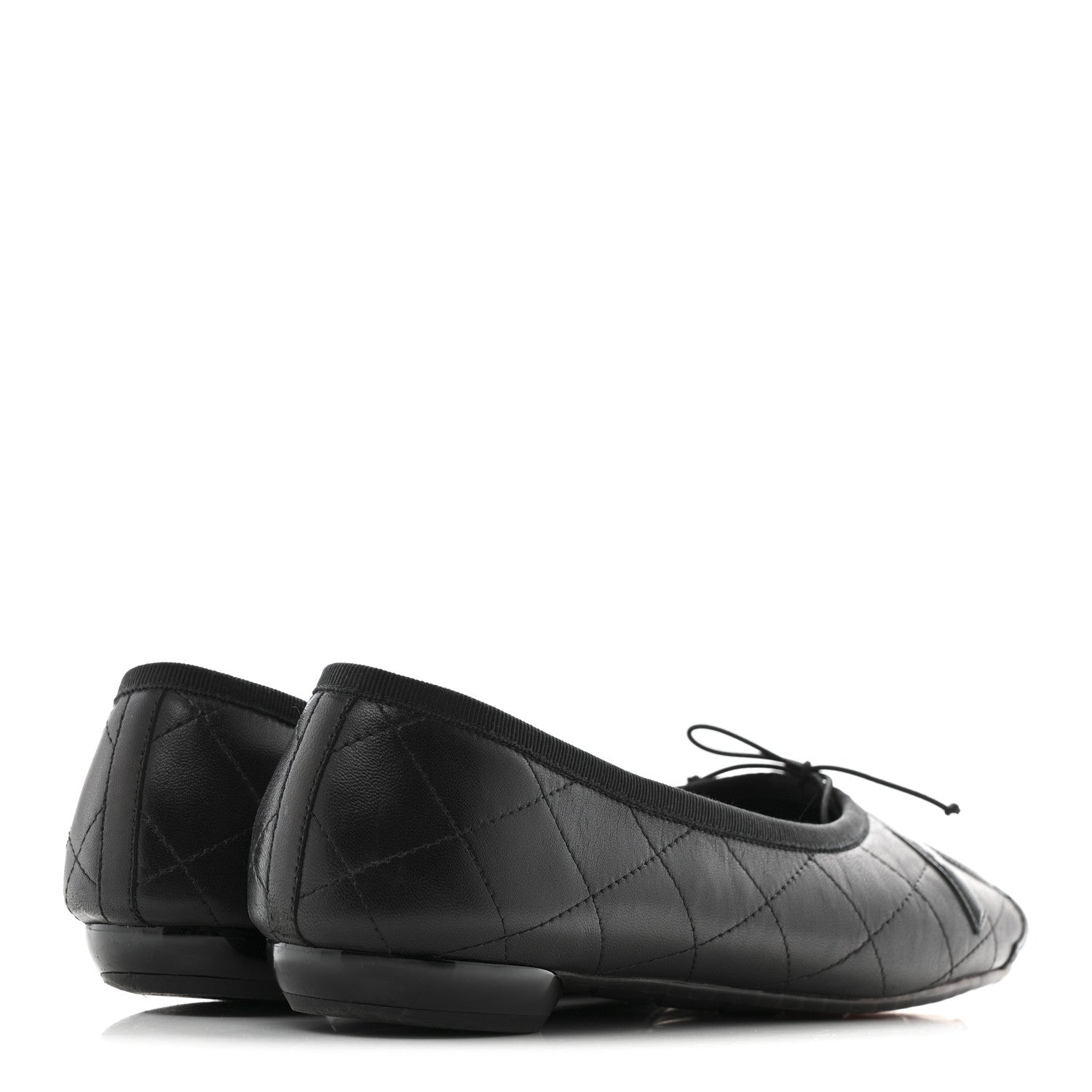 Chanel Lambskin Quilted Cambon Ballerina Flats 40 Black 5 of 12