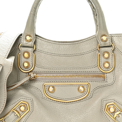 Balenciaga Chevre Gold Metallic Edge Hardware Mini City Gris Glace 9 of 11