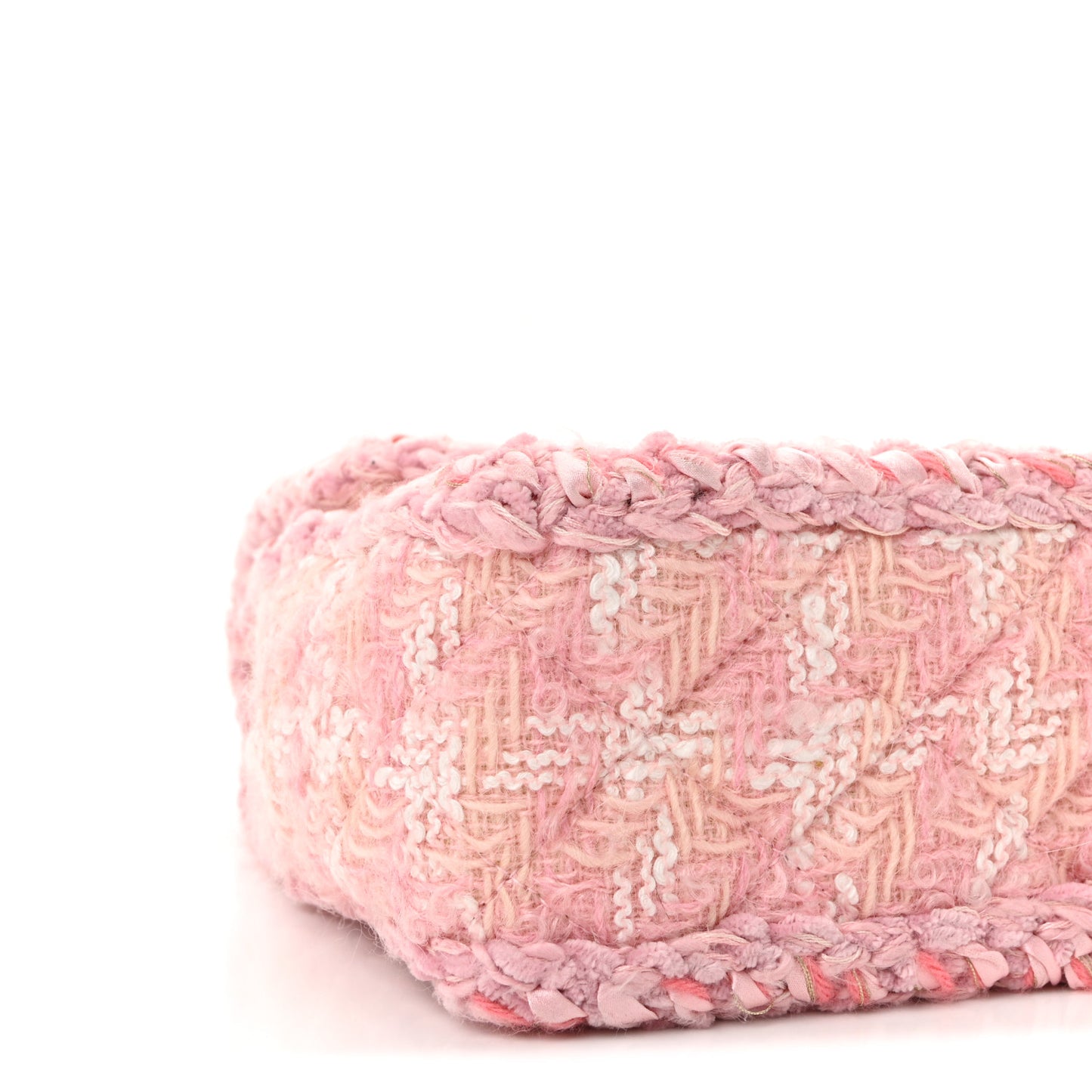 Tweed Braid Mini Reissue Square Flap Pink White