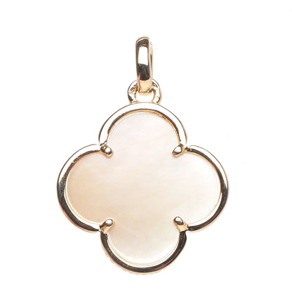 Van Cleef & Arpels 18K Yellow Gold Mother of Pearl Magic Alhambra Pendant 1 of 4
