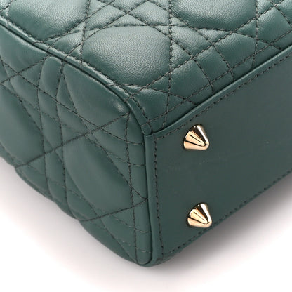 Christian Dior Lambskin Cannage Small My ABCDior Lady Dior Dark Green 10 of 11