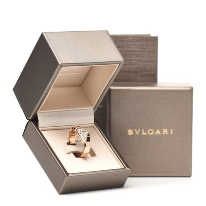 Bulgari 18K Rose Gold Diamond Serpenti Viper Ring XXL 5 of 5