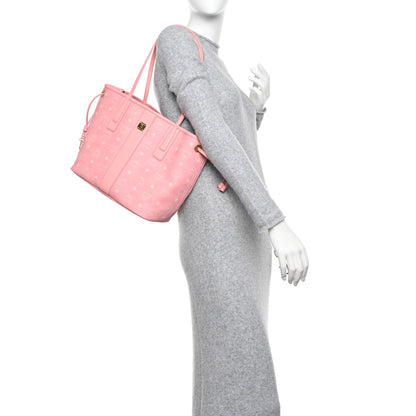 MCM Visetos Small Liz Reversible Shopper Tote Blossom Pink 2 of 16