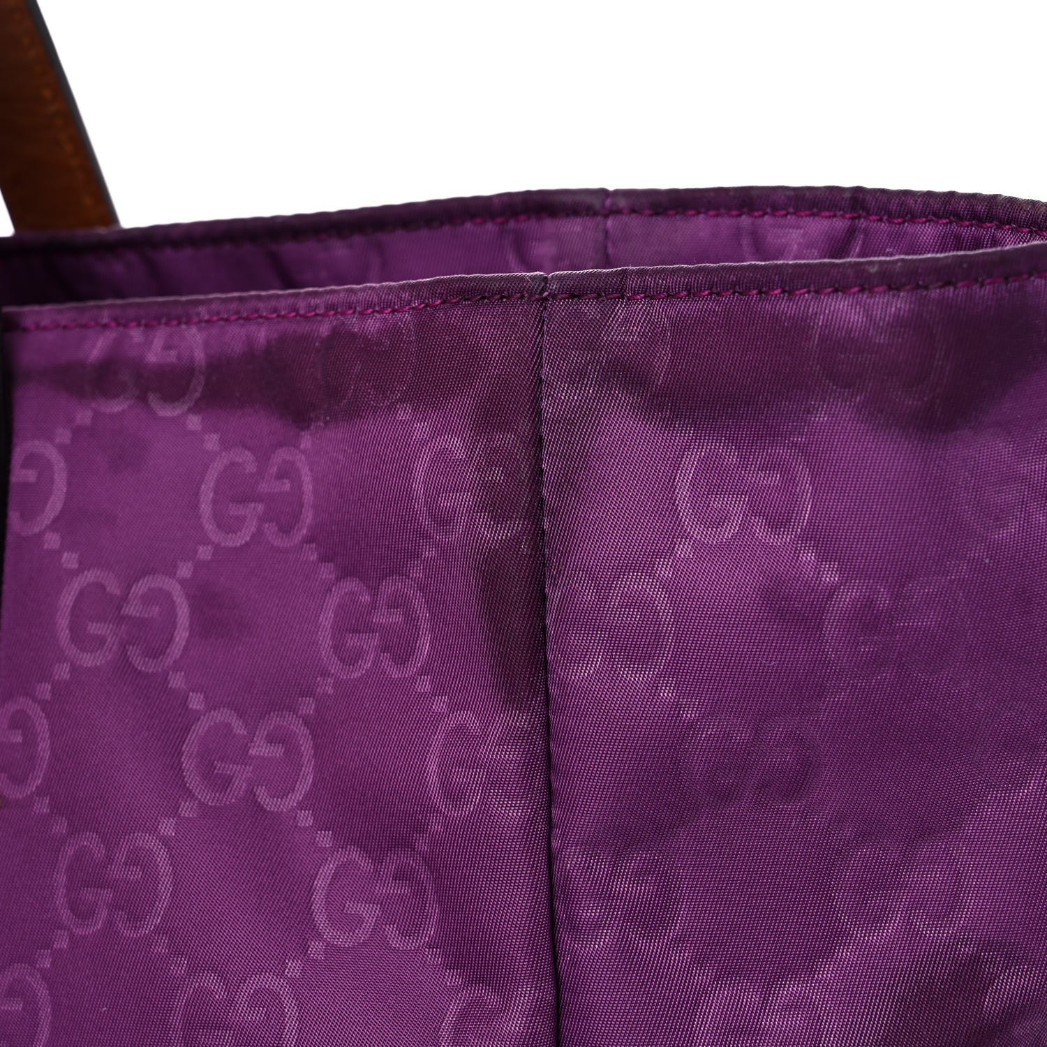 Gucci Nylon Guccissima Medium Tote Purple 27 of 35