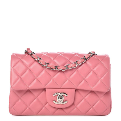 Chanel Lambskin Quilted Mini Rectangular Flap Pink 1 of 8