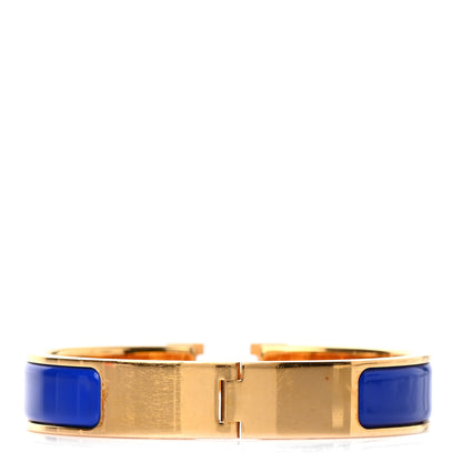 Hermes Narrow Enamel Clic Clac H Bracelet PM Blue Electrique 3 of 4