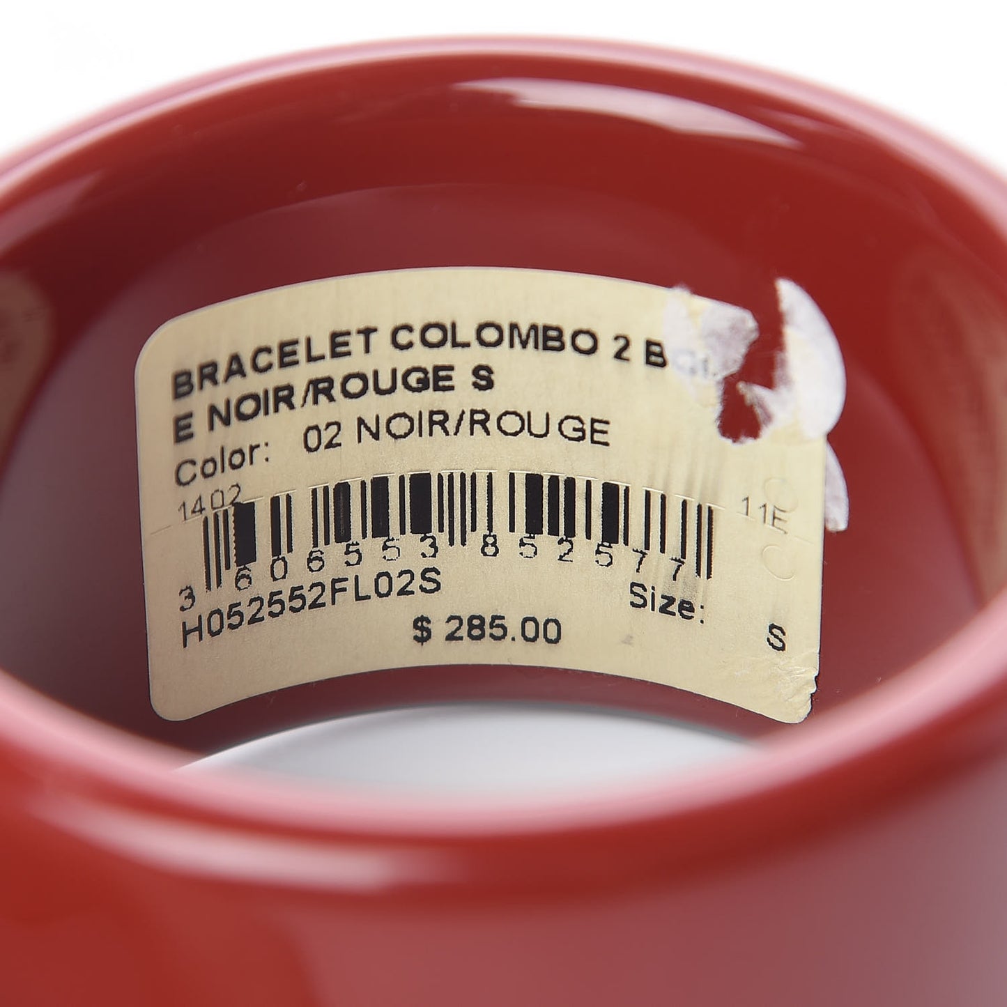 Lacquered Wood Colombo Bracelet S Black Red