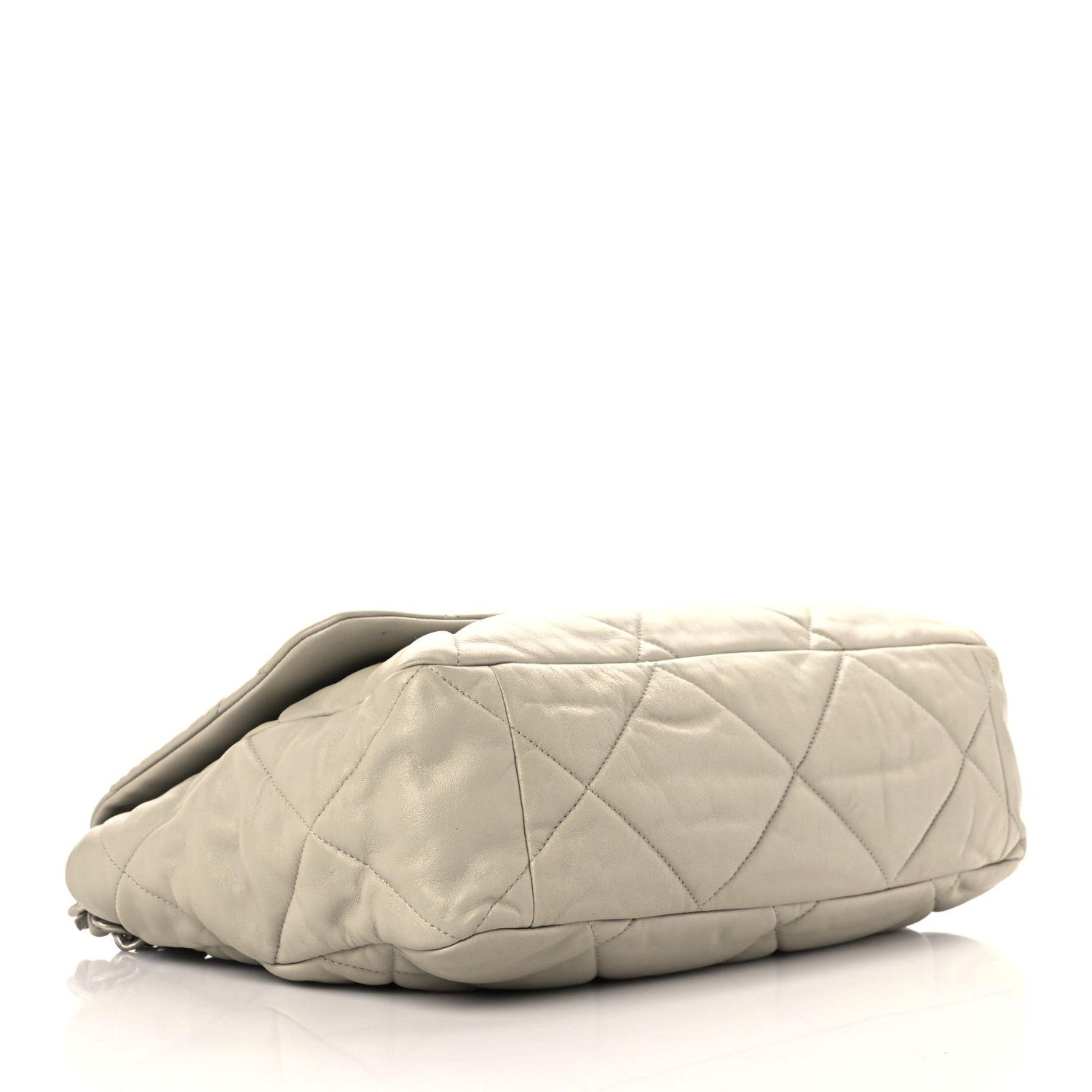 Chanel Lambskin Quilted Maxi Chanel 19 Flap Grey 4 of 12