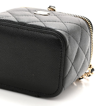 Chanel Caviar Quilted Mini Vanity Case With Chain Black 10 of 11