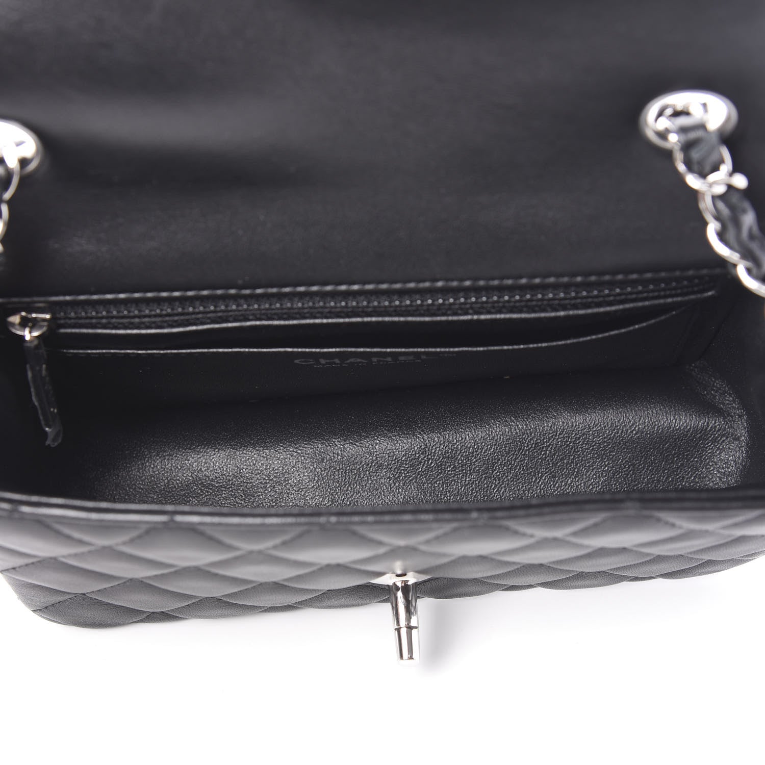 Chanel Lambskin Quilted Mini Rectangular Flap Black 4 of 9