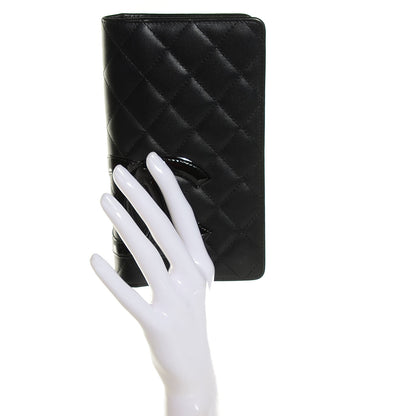 Chanel Calfskin Quilted Cambon Yen Wallet Black 2 of 9