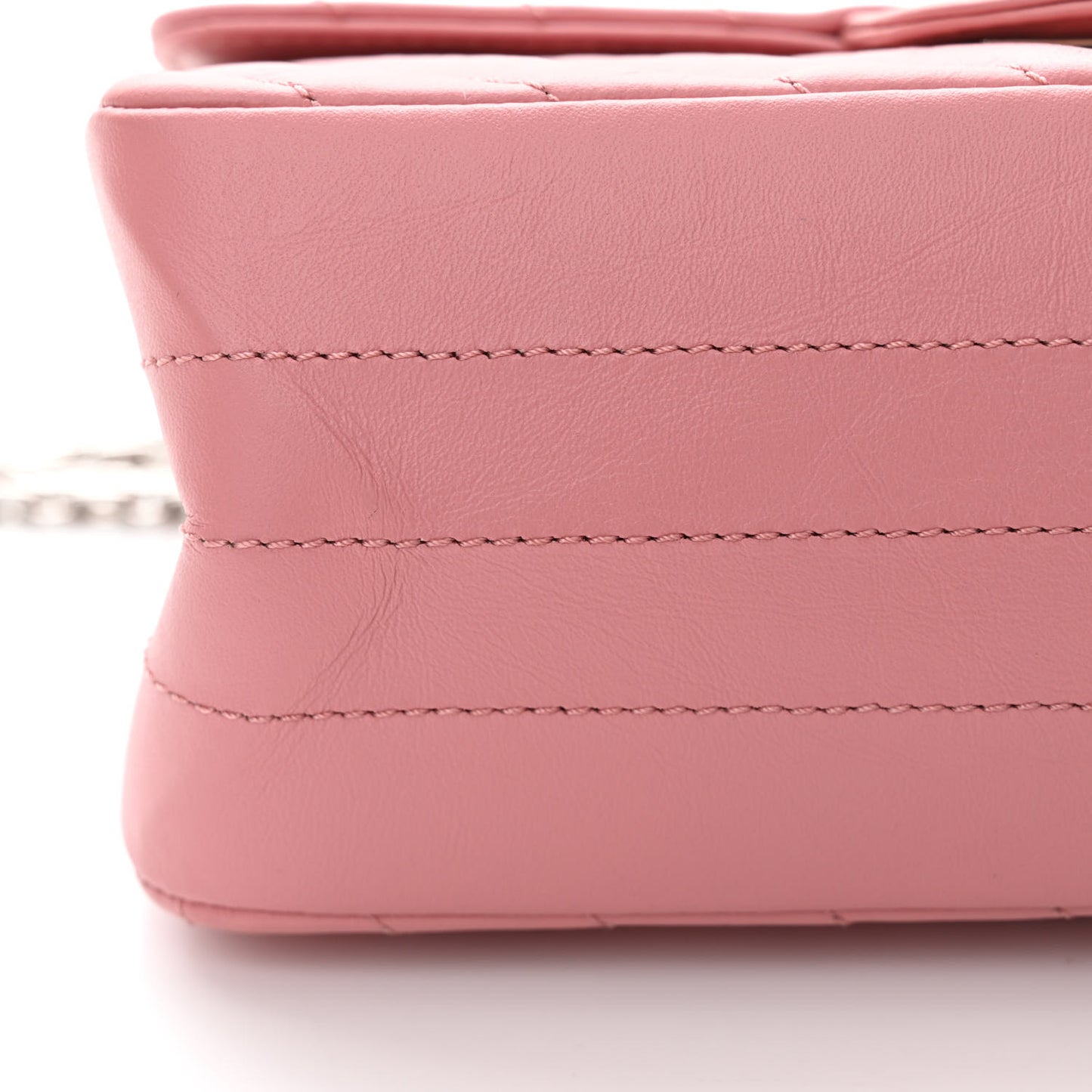 Aged Calfskin Chevron Quilted 2.55 Reissue Mini Flap Pink