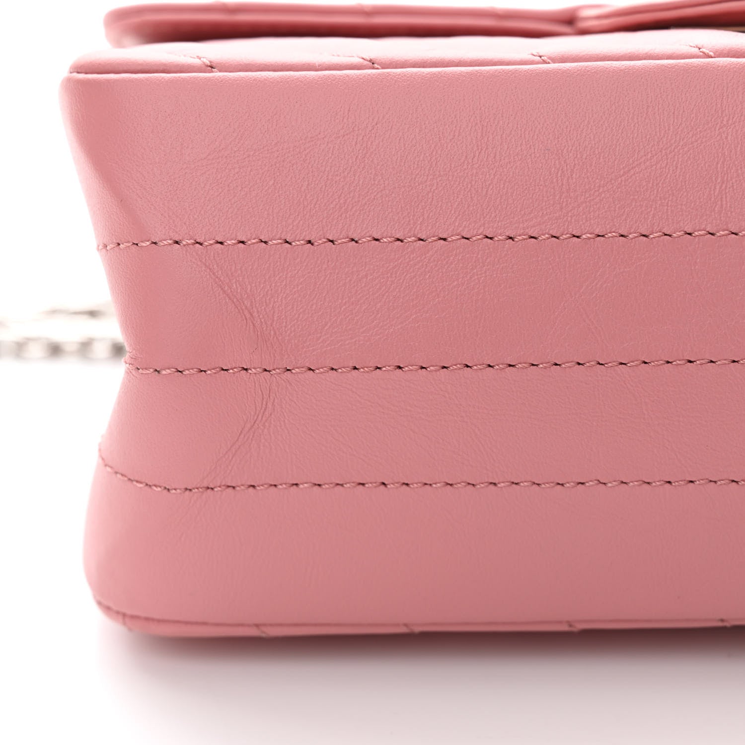 Chanel Aged Calfskin Chevron Quilted 2.55 Reissue Mini Flap Pink 12 of 12
