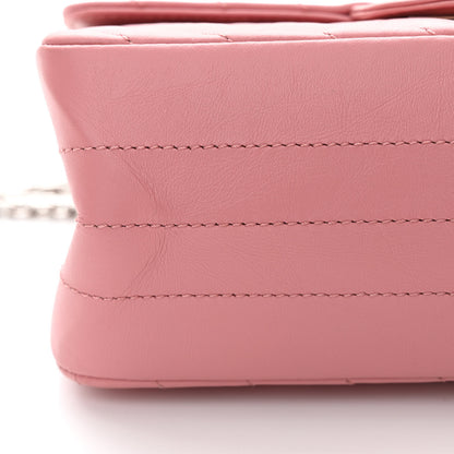 Chanel Aged Calfskin Chevron Quilted 2.55 Reissue Mini Flap Pink 12 of 12