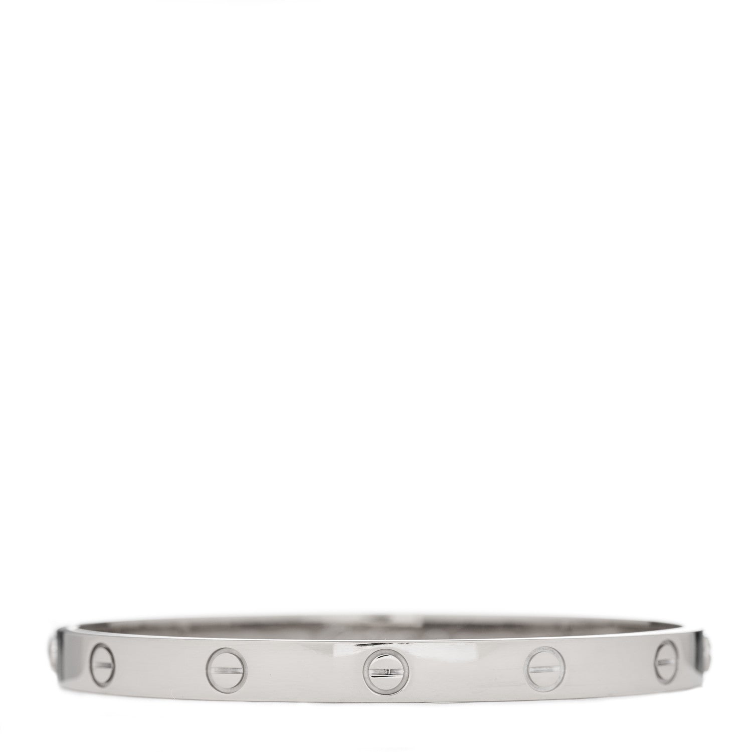 Cartier 18K White Gold LOVE Bracelet 19 2 of 4