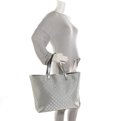 Gucci GG Supreme Monogram Large Tote Silver 2 of 7