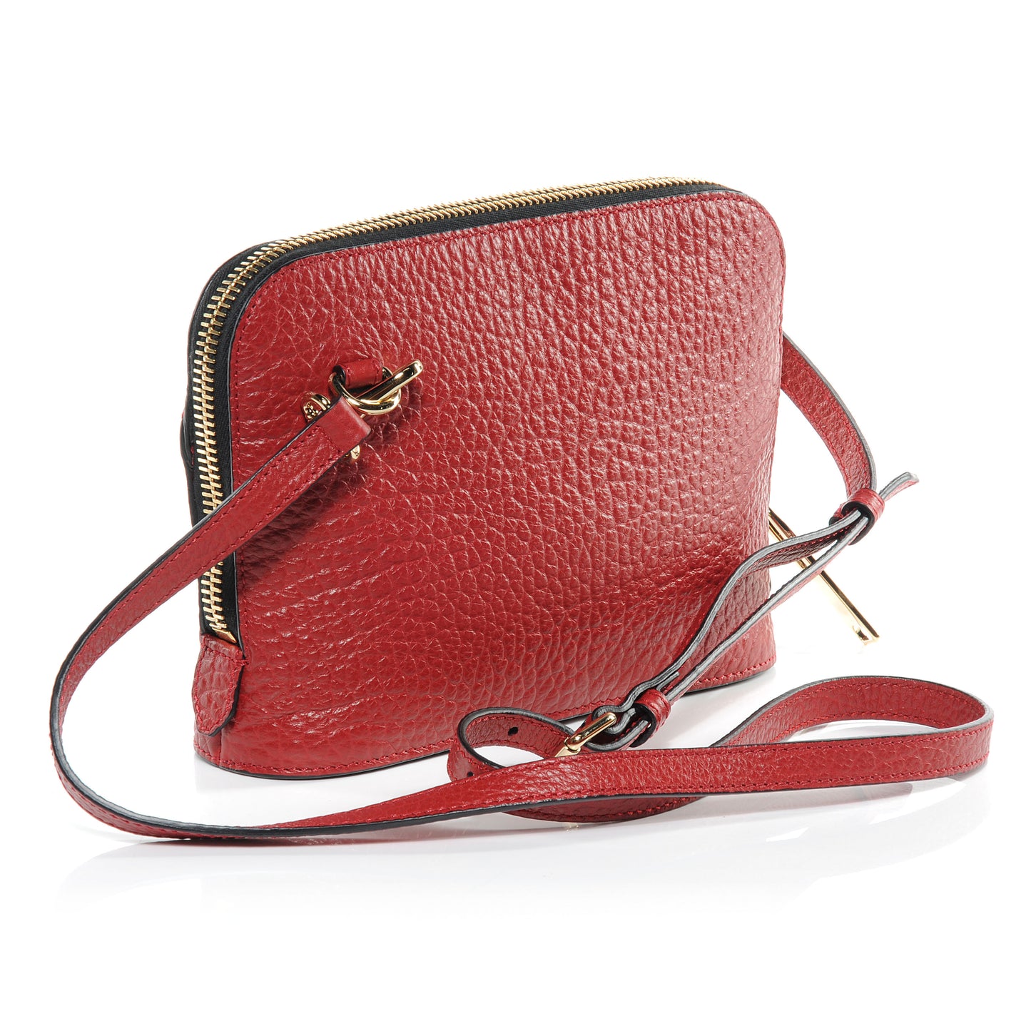 Grained Leather Harrogate Small Crossbody Military Red