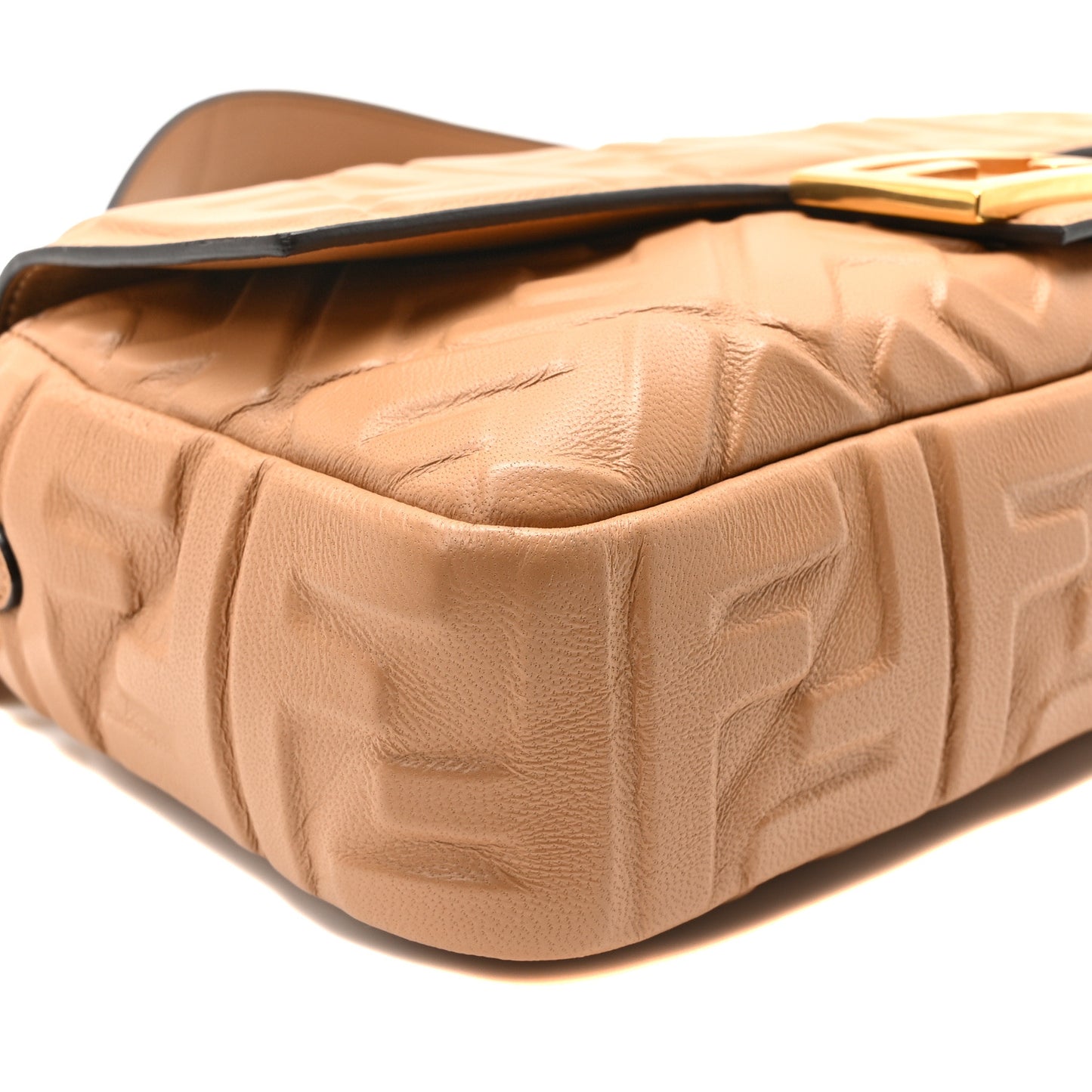 Nappa FF 1974 Embossed Baguette Miele Scuro