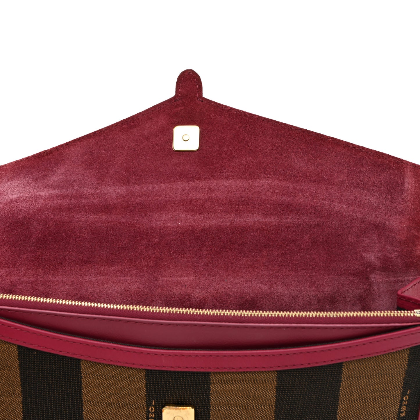 Pequin Vitello Large Chameleon Envelope Clutch Tobacco Amarena