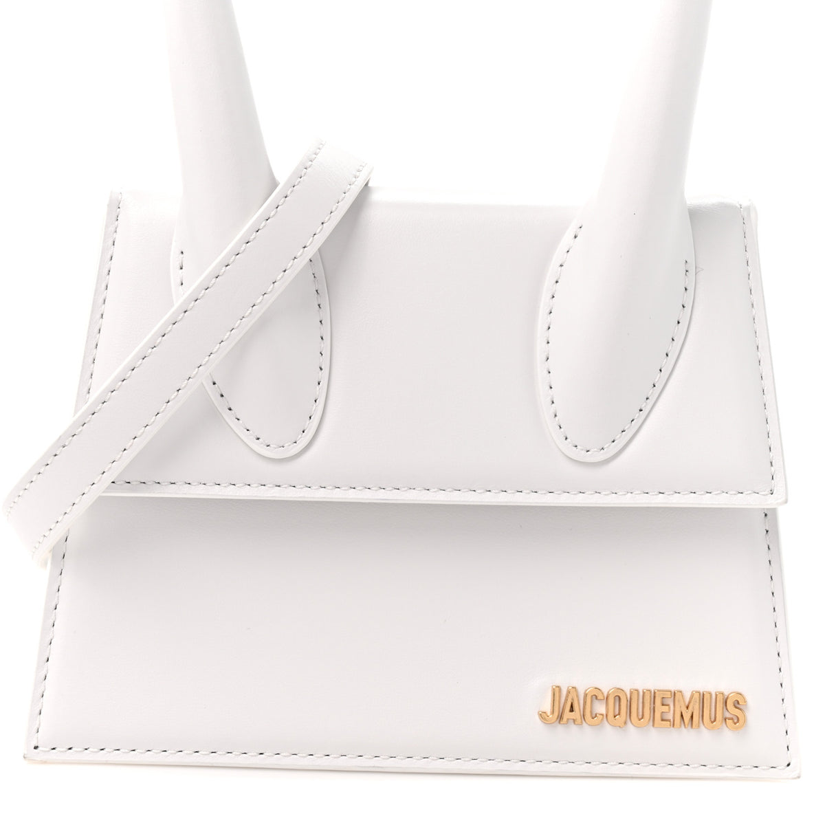Smooth Calfskin Le Chiquito Moyen White