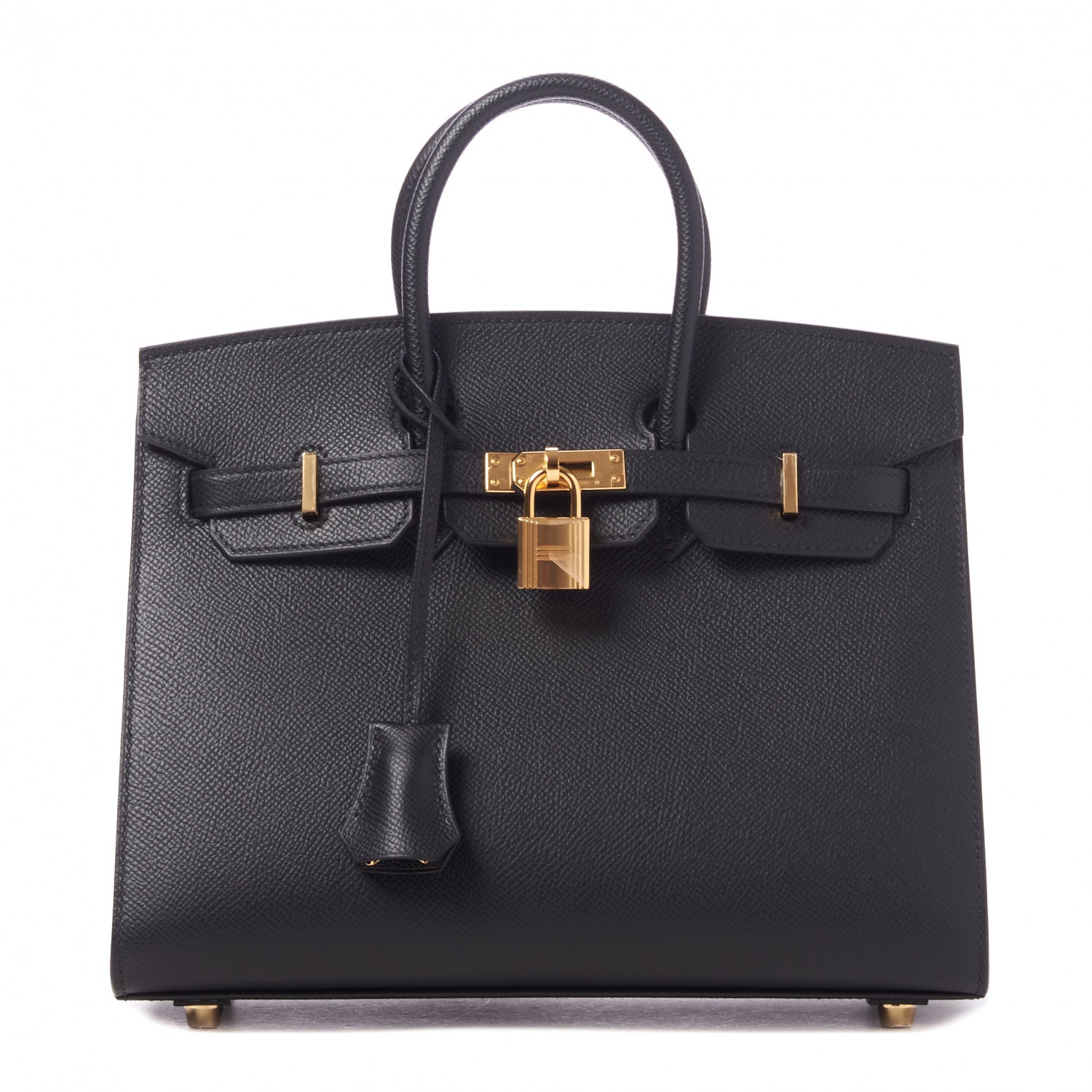 Hermes Madame Calfskin Birkin Sellier 25 Black 1 of 31