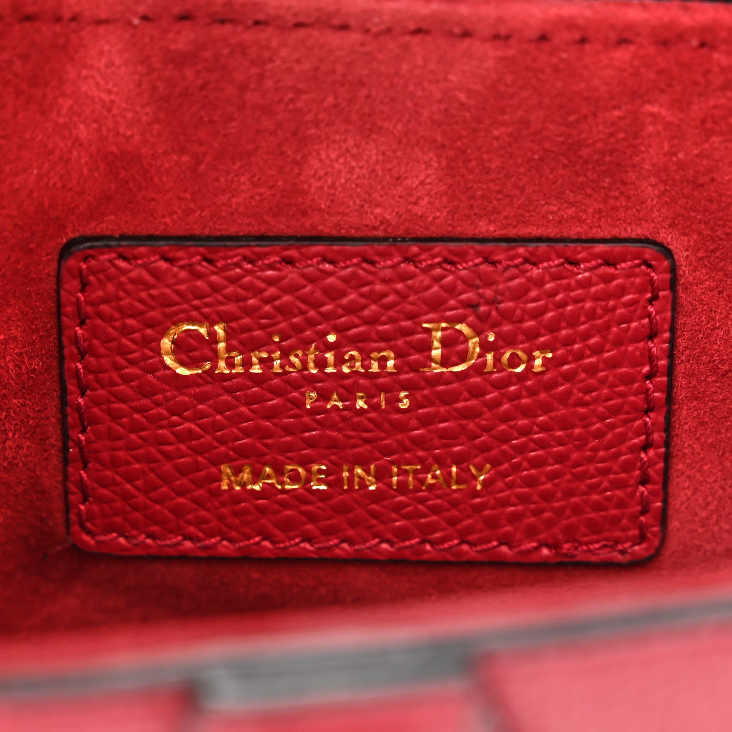 Christian Dior Grained Calfskin Mini Saddle Bag Red 6 of 10