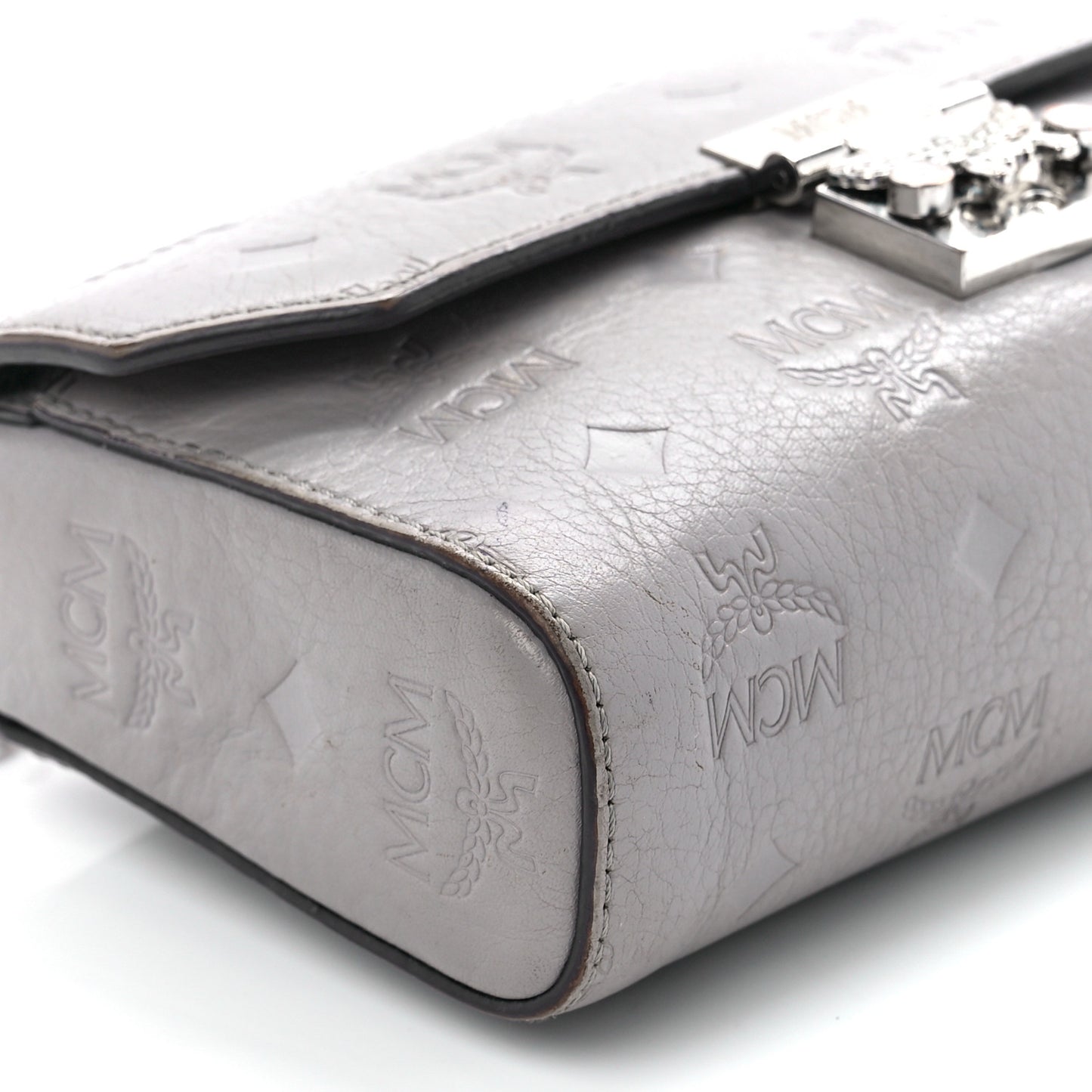 Calfskin Ottomar Wallet On Chain Grey